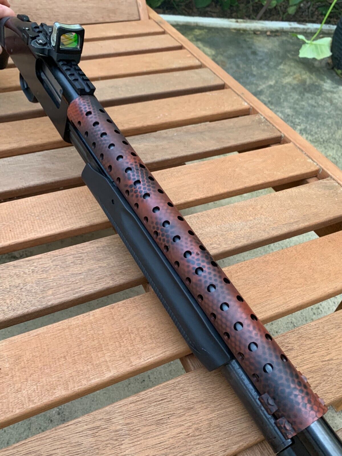 Remington 870 Heat Shield MERIDIAN RED 12 Gauge CUSTOM SPRAY-img-1