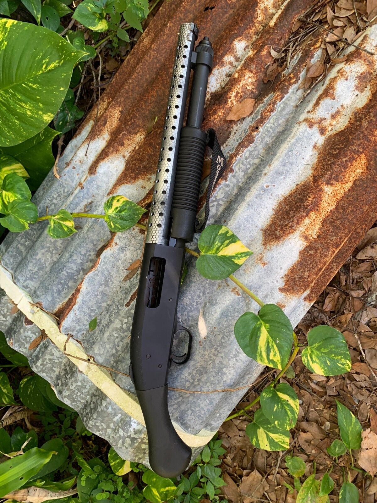 Custom MARINECOAT SILVER GRID HAWK 982 Heat Shield Shotgun-img-5